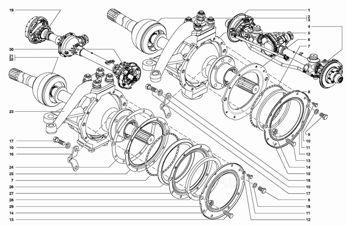 Схема сборки поворотного кулака УАЗ 469