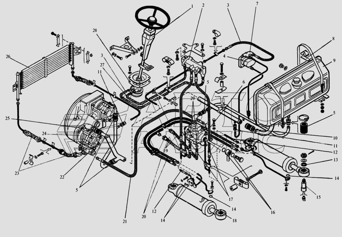 Рулевое управление к-700 Кировец