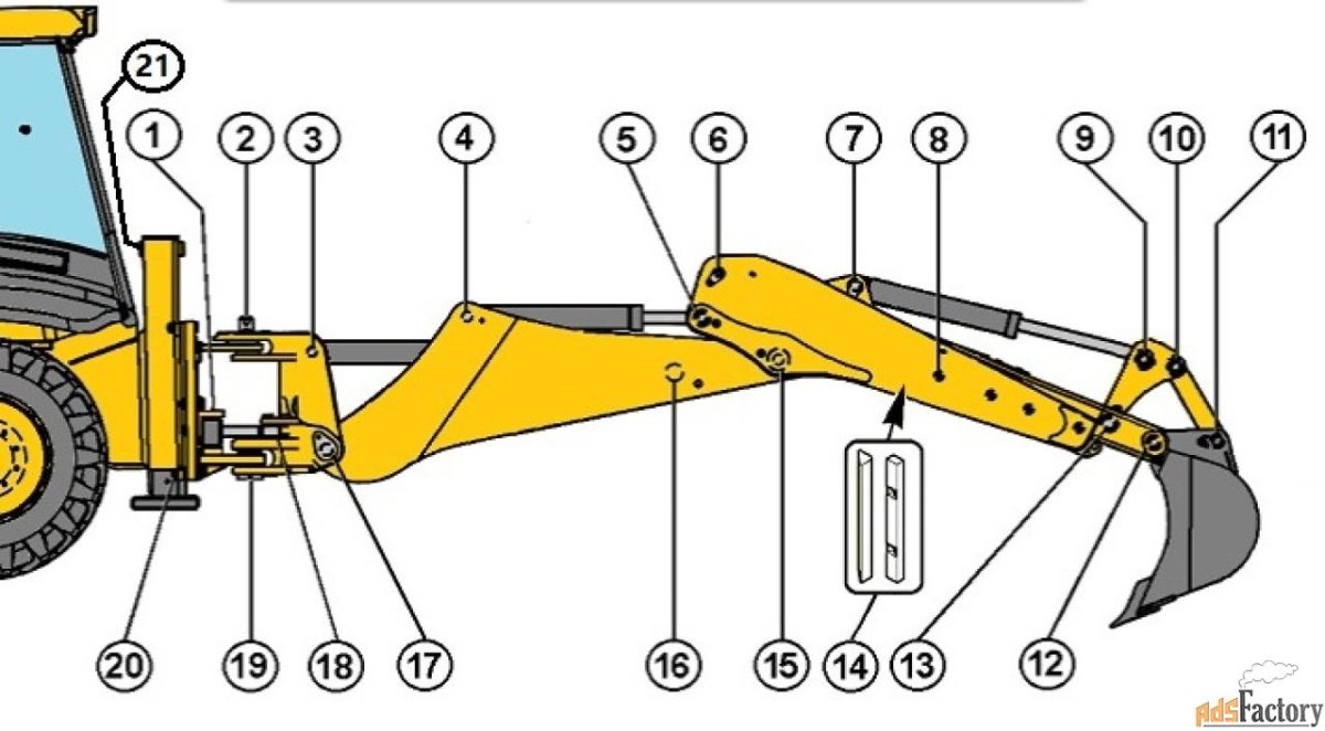 Стрела JCB 3cx