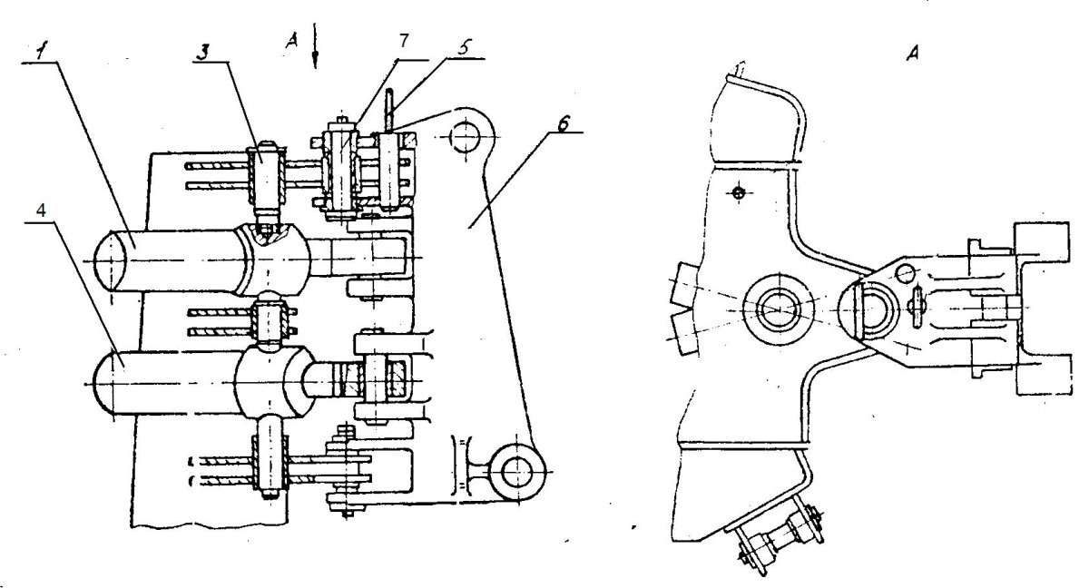 Чертеж поворотной колонки ЭО 2621