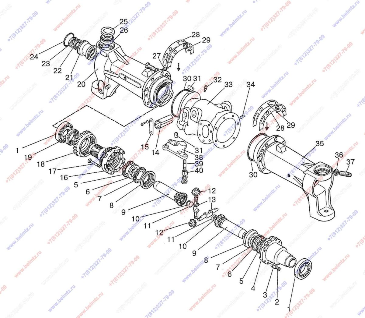 Передний ведущий мост 822-2300020 МТЗ