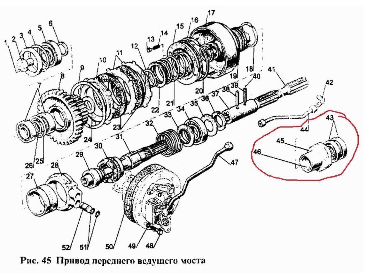 Привод переднего моста МТЗ 1221