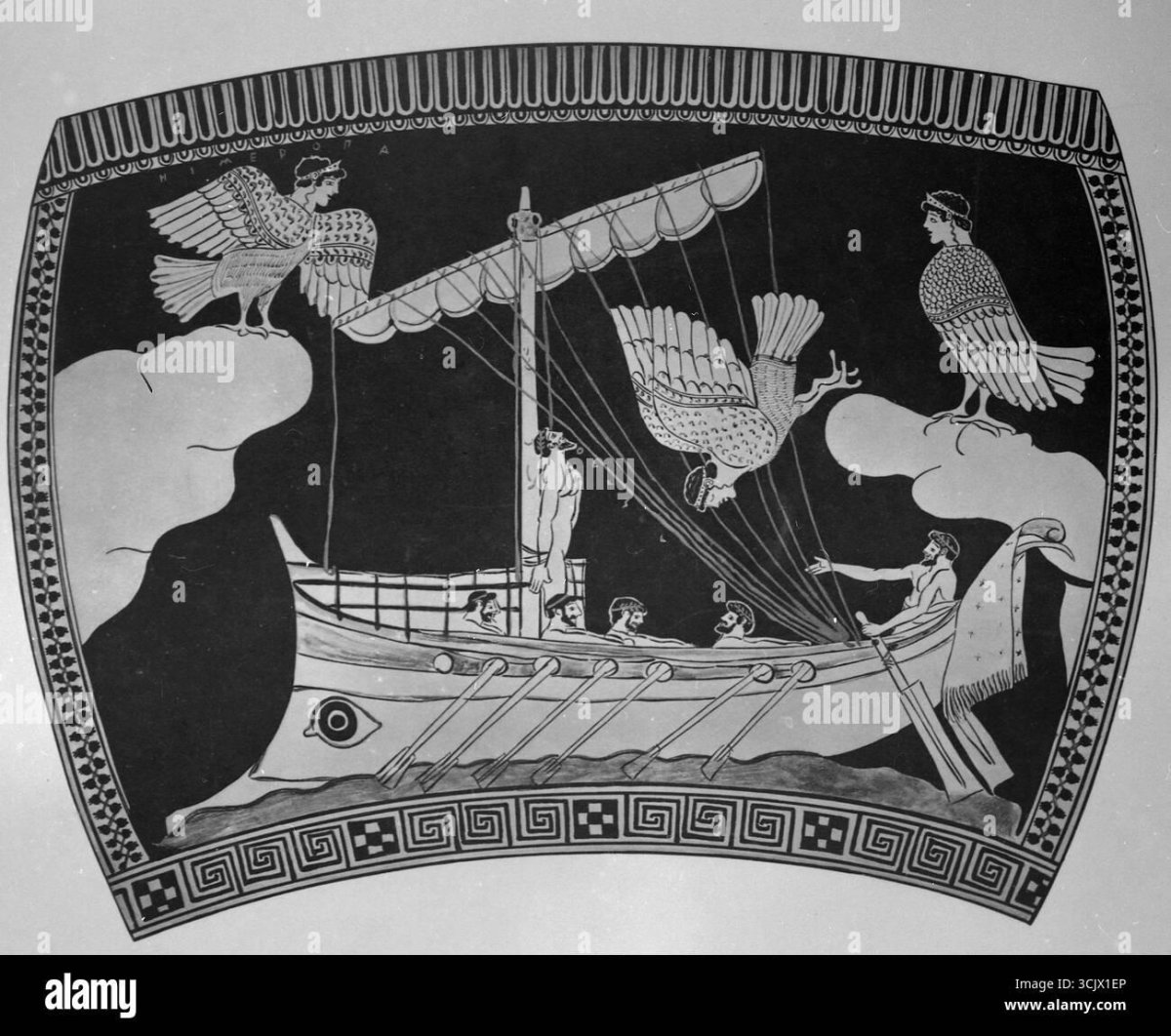 Плавание Одиссея мимо острова сирен