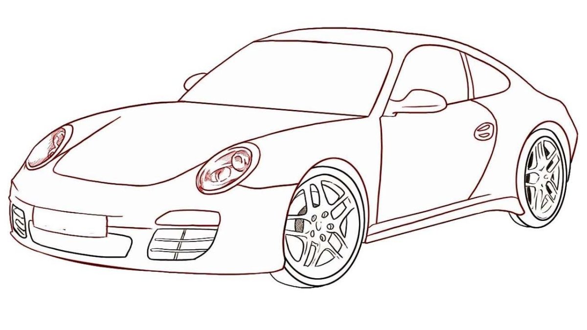 Porsche 911 Carrera раскраска