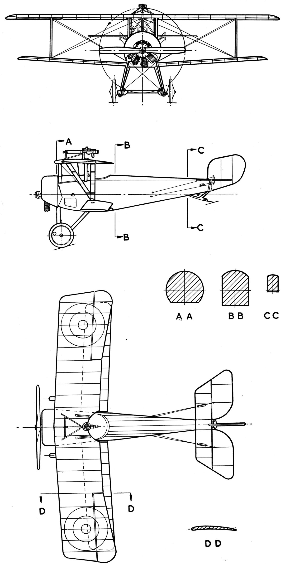 Самолет Ньюпорт 17 чертежи