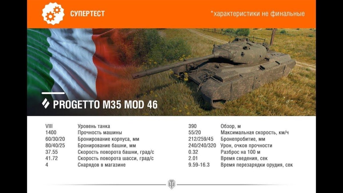 Итальянский танк проджетто 46