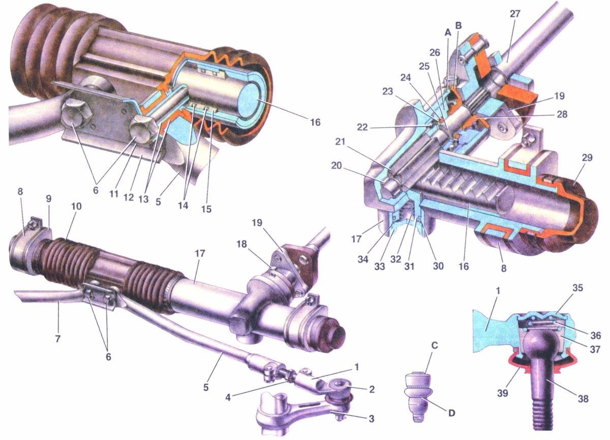 Рулевое управление ВАЗ 2110 рейка