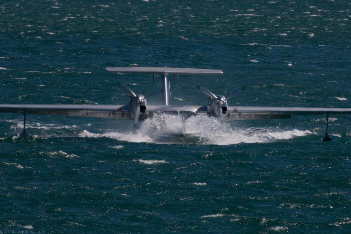 Каспийское море самолет-амфибия