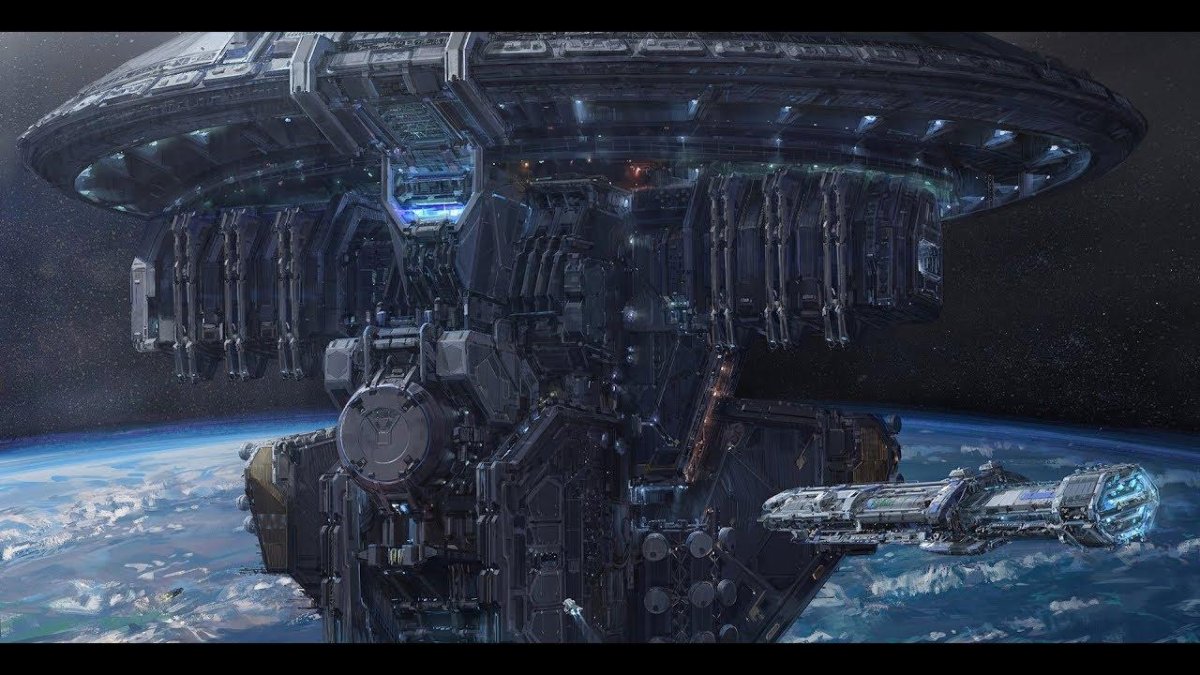 Космическая станция арт Sci Fi