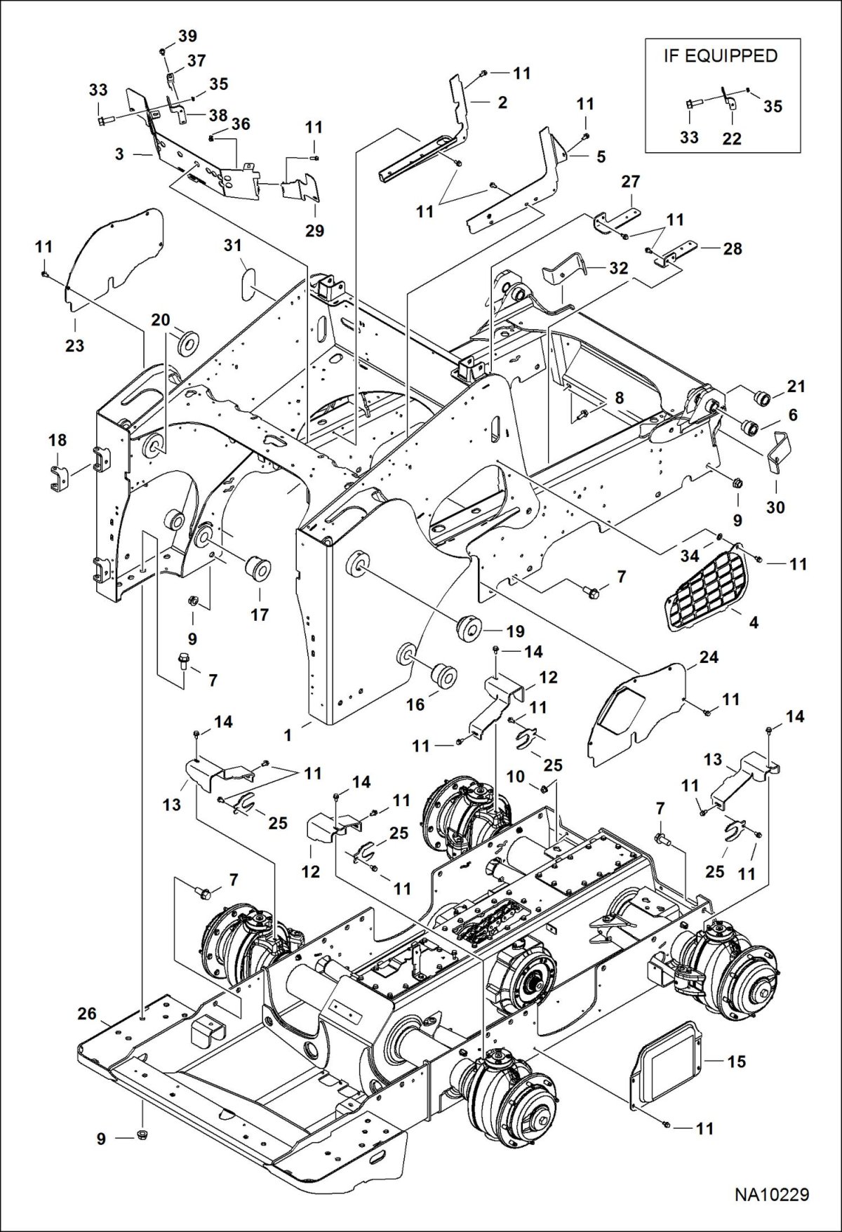 Шасси бобката запчасть