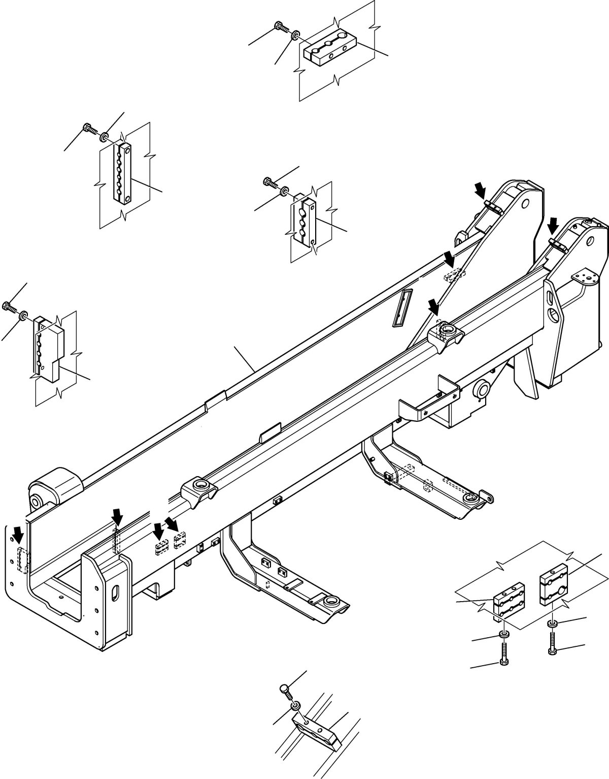 Схема рама телескопического погрузчика Маниту