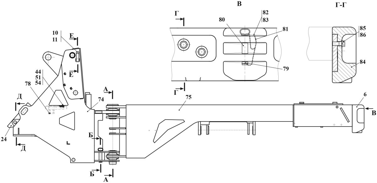 Фронтальный погрузчик Амкодор 342 схема