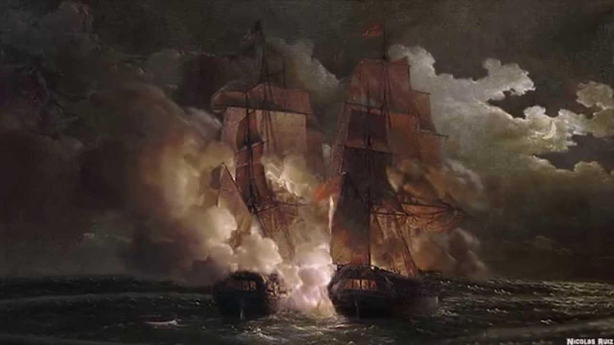 Морское сражение бой Айвазовский