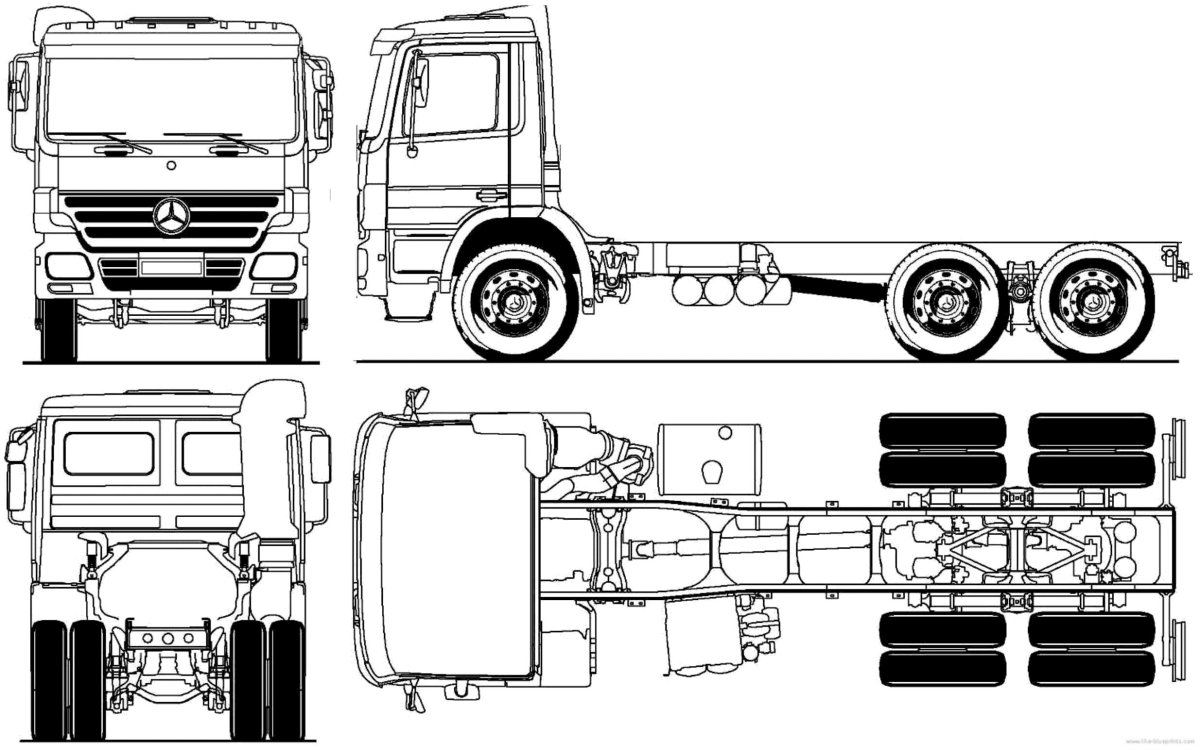 Мерседес-Бенц Актрос 3346 чертежи