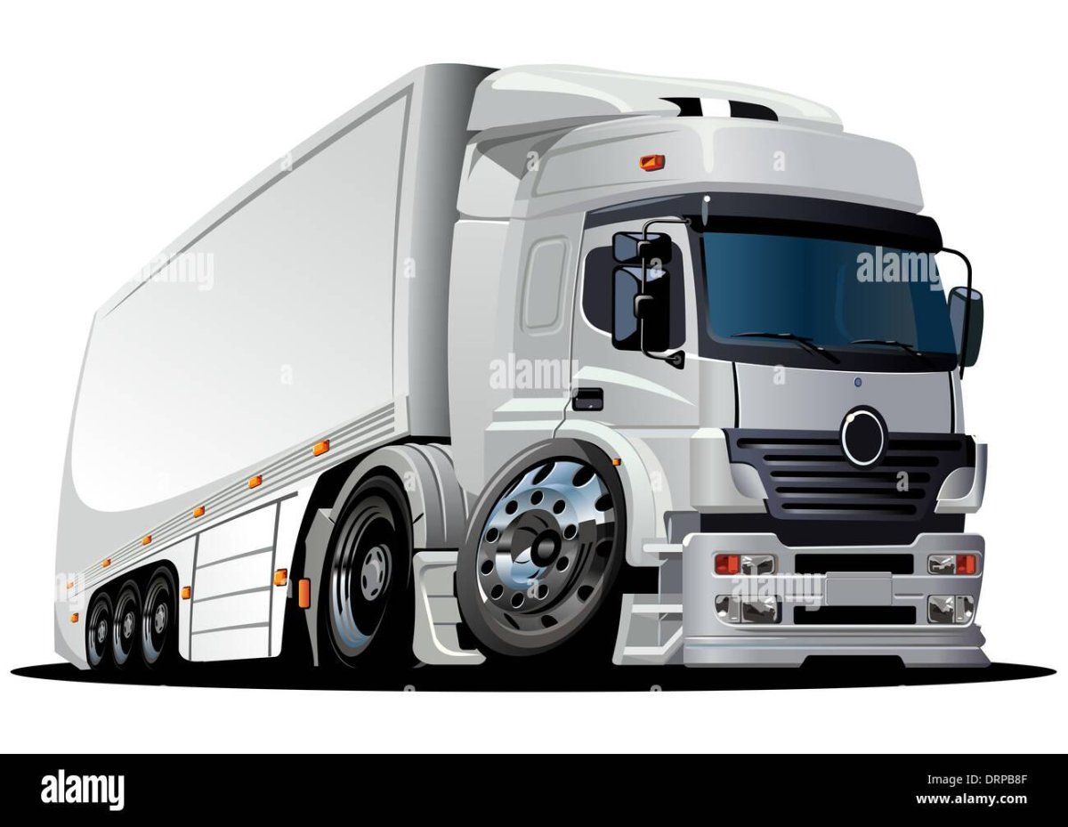 Фура на белом фоне