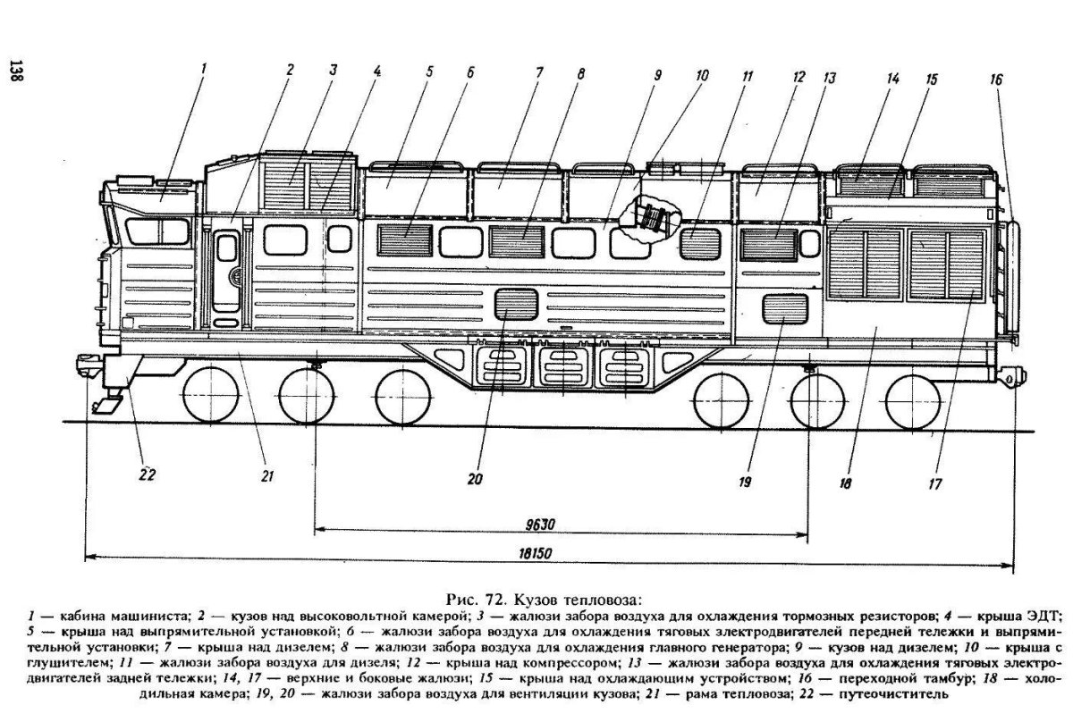 Кузов тепловоза 2тэ116