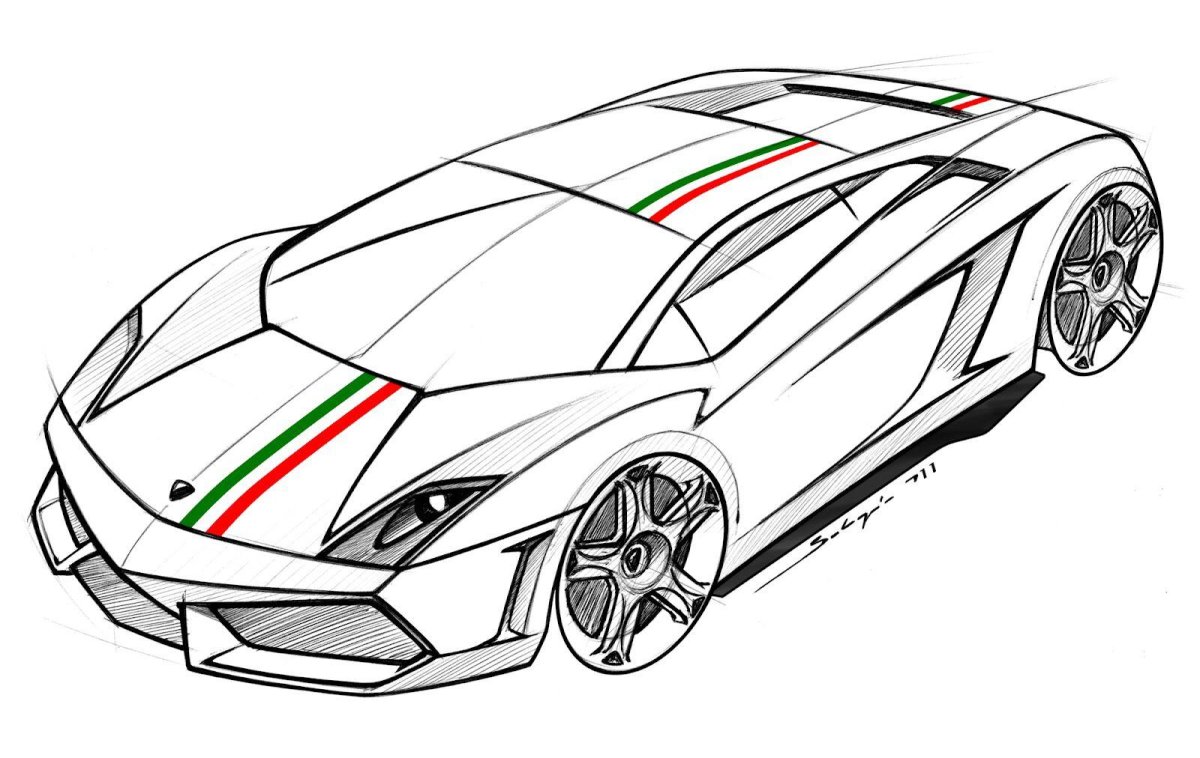 Раскраска Ламборджини Хуракан