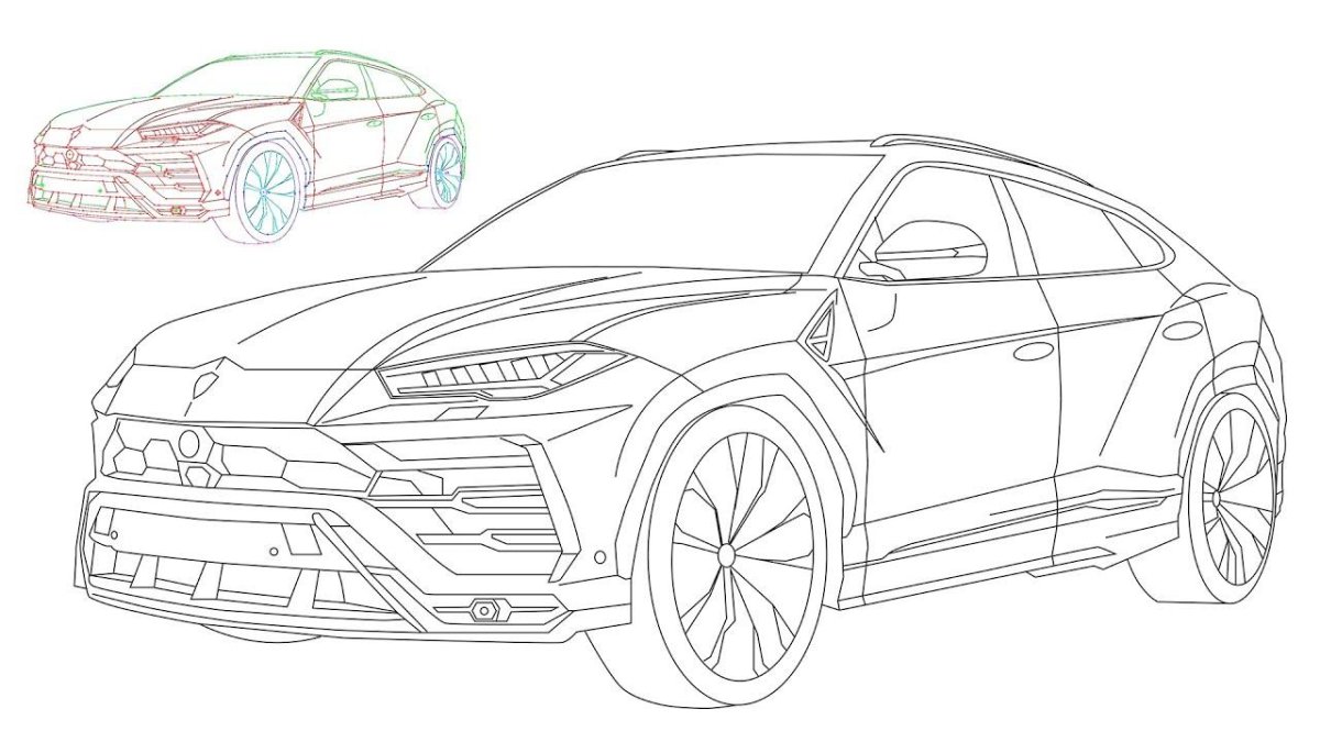 Lamborghini Urus чертеж