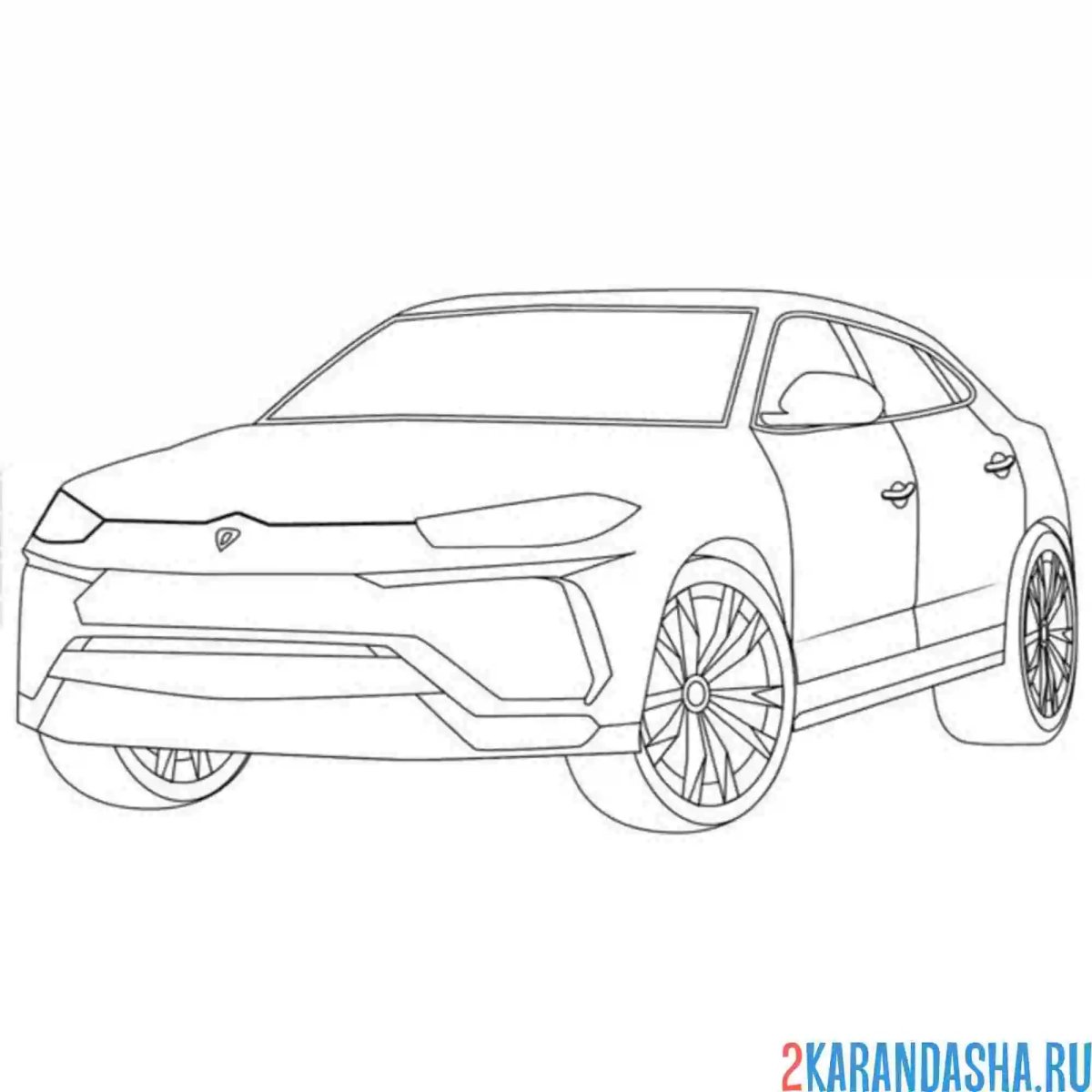 Раскраски машины Ламборджини Урус
