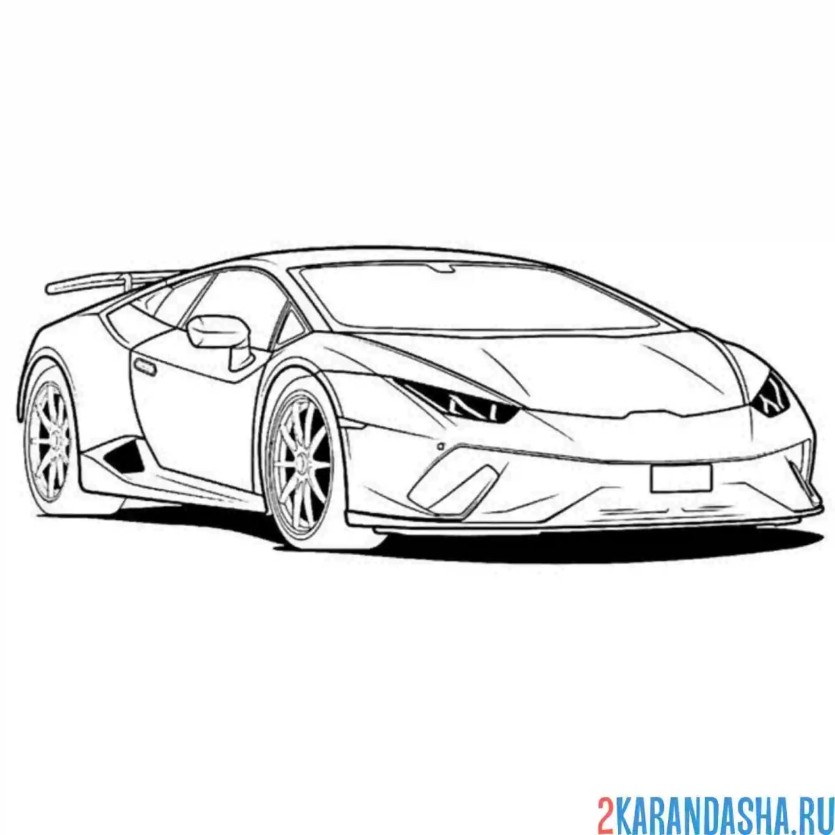 Раскраска Lamborghini Huracan