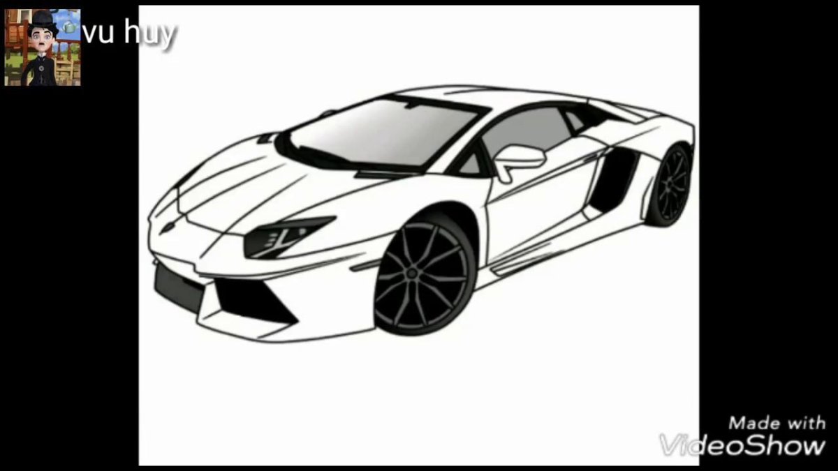 Раскраска для мальчиков Ламборджини авентадор