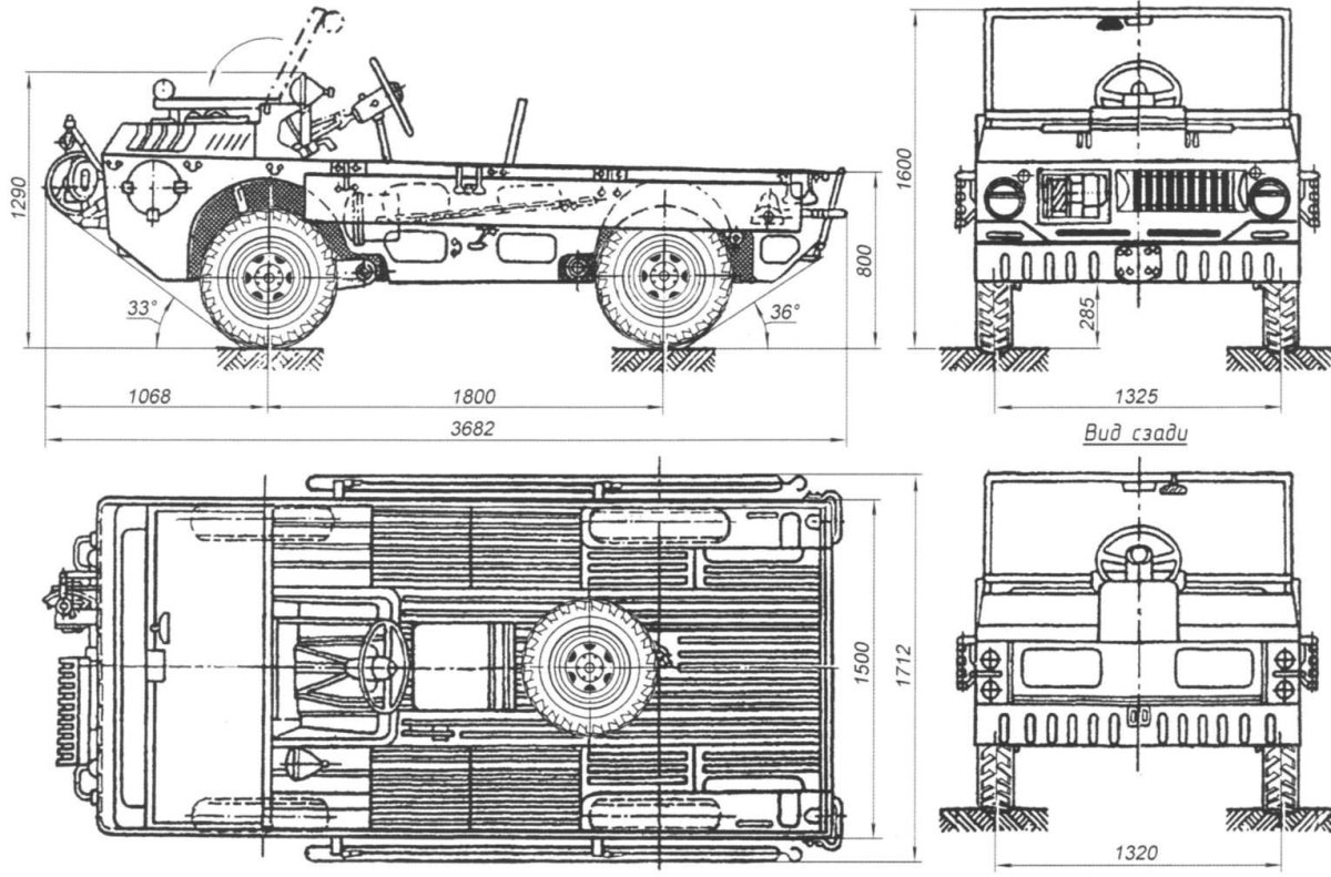 ЛУАЗ 967 967м чертеж