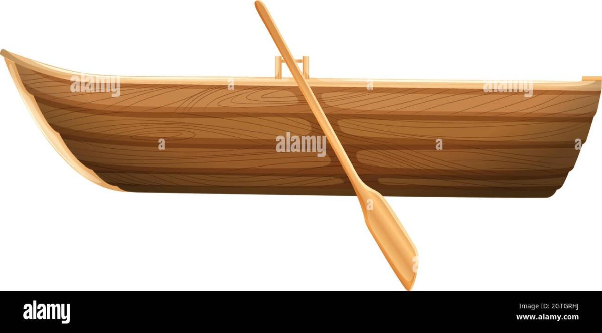 Лодка на белом фоне