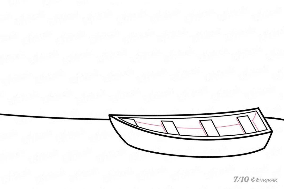 Лодка раскраска для детей