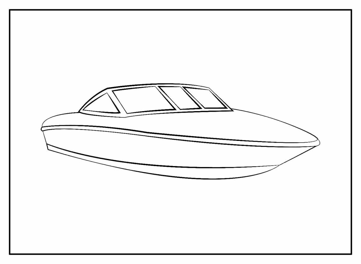 Катер рисунок