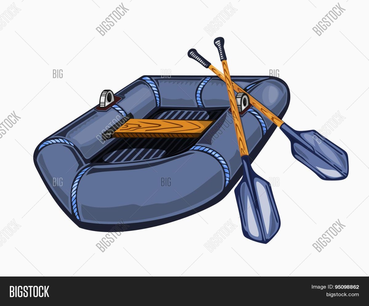 Надувная лодка вектор