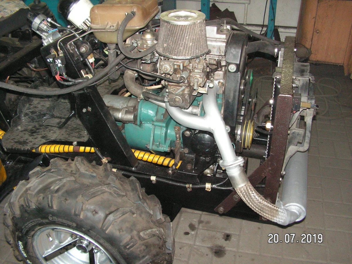 Самодельный глушитель для минитрактора