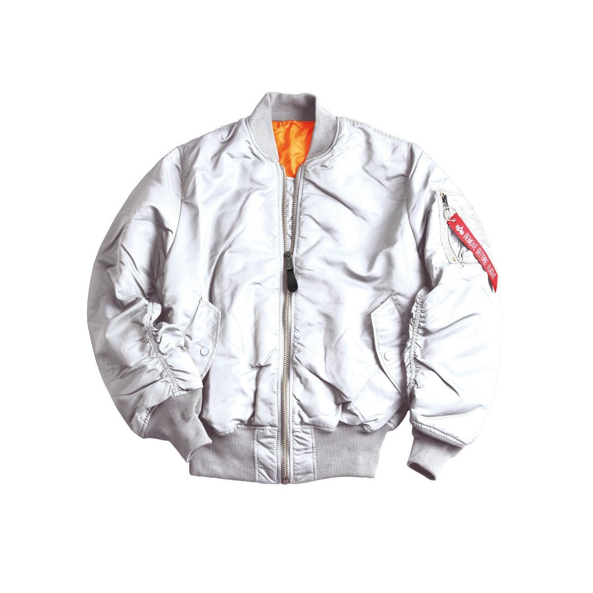 Белый бомбер Alpha industries