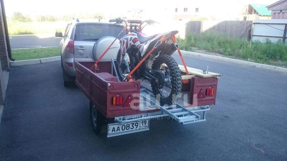 Мотоприцеп танко для перевозки мотоцикла
