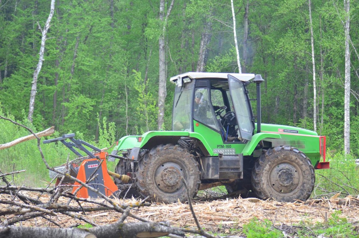 ) Мульчер + Лесной трактор
