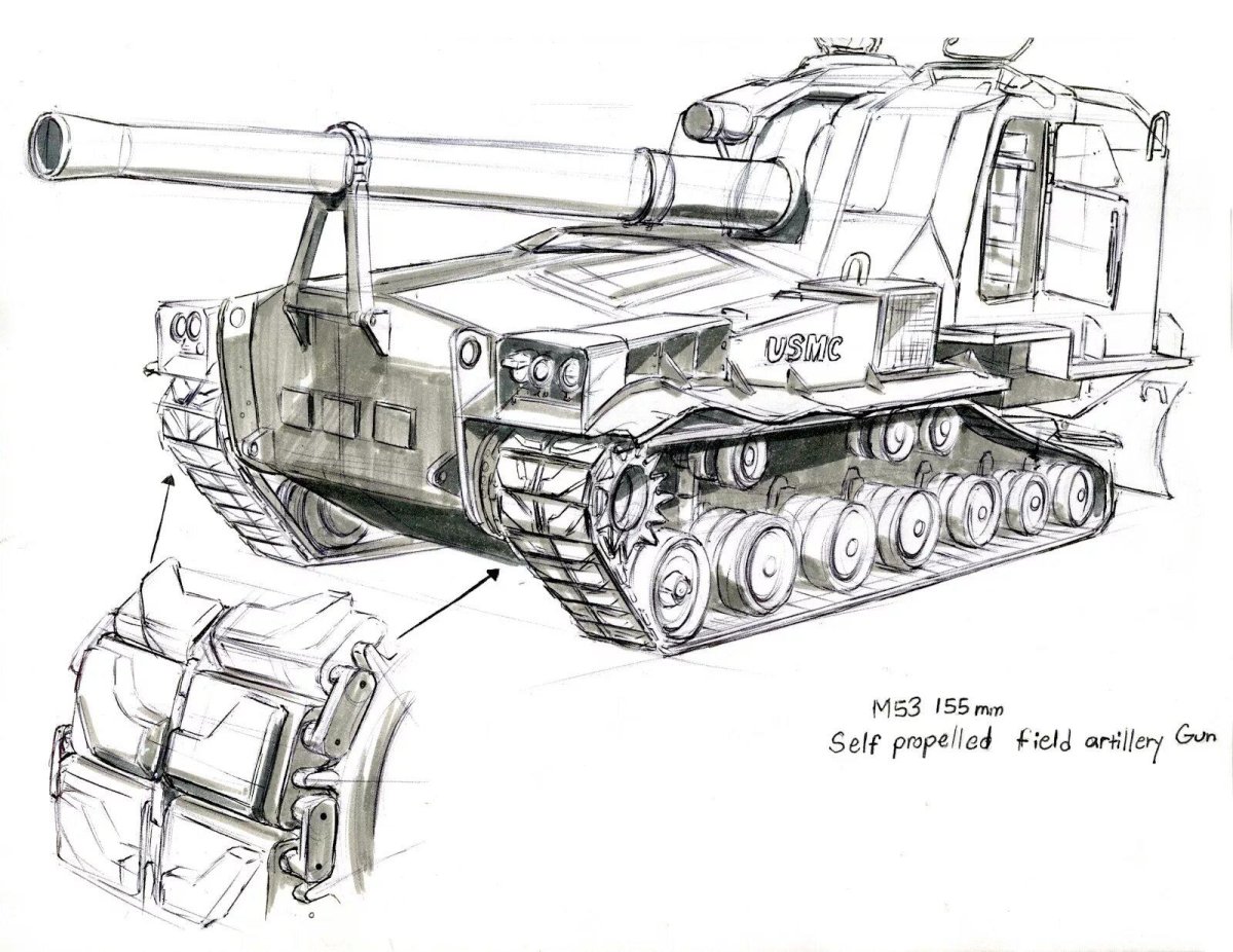 M55 self Propelled Howitzer