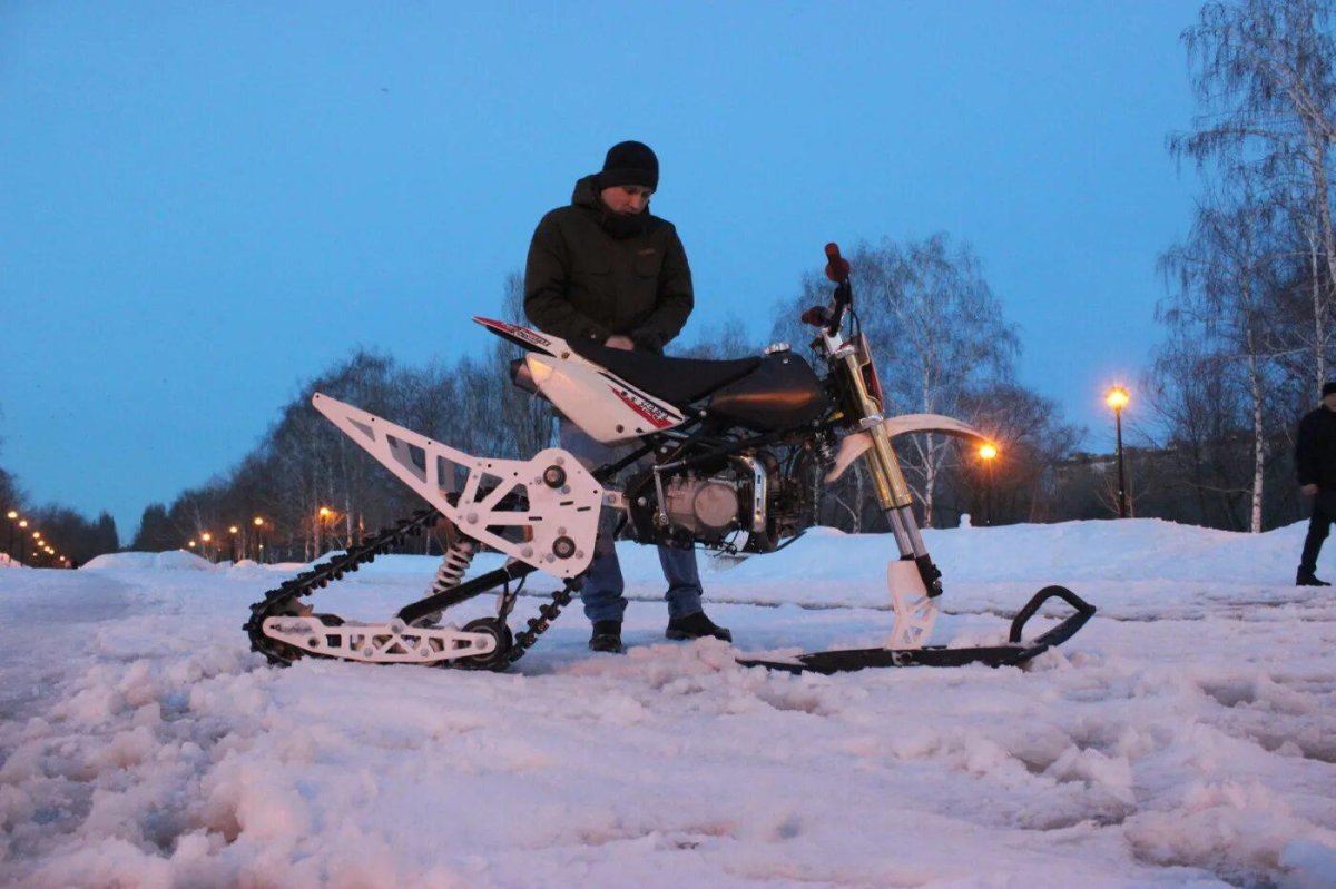 Снегоход из мотоцикла