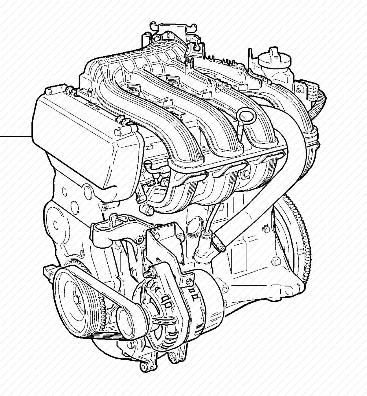 Мотор Приора 16 клапанов схема