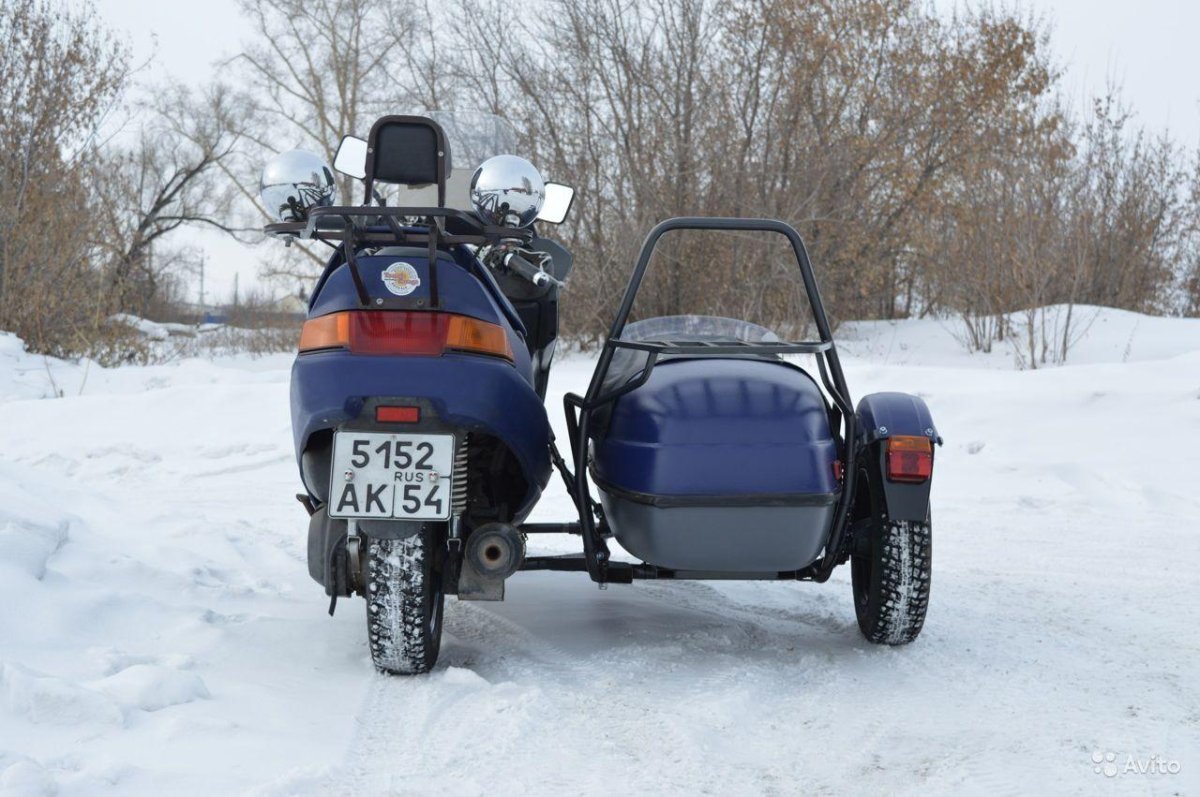 Yamaha Majesty с боковым прицепом