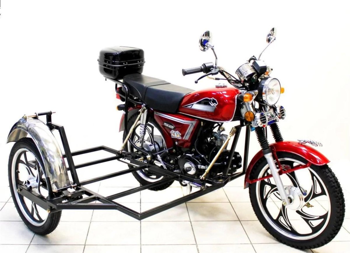 Мопед Альфа 110 с боковым прицепом