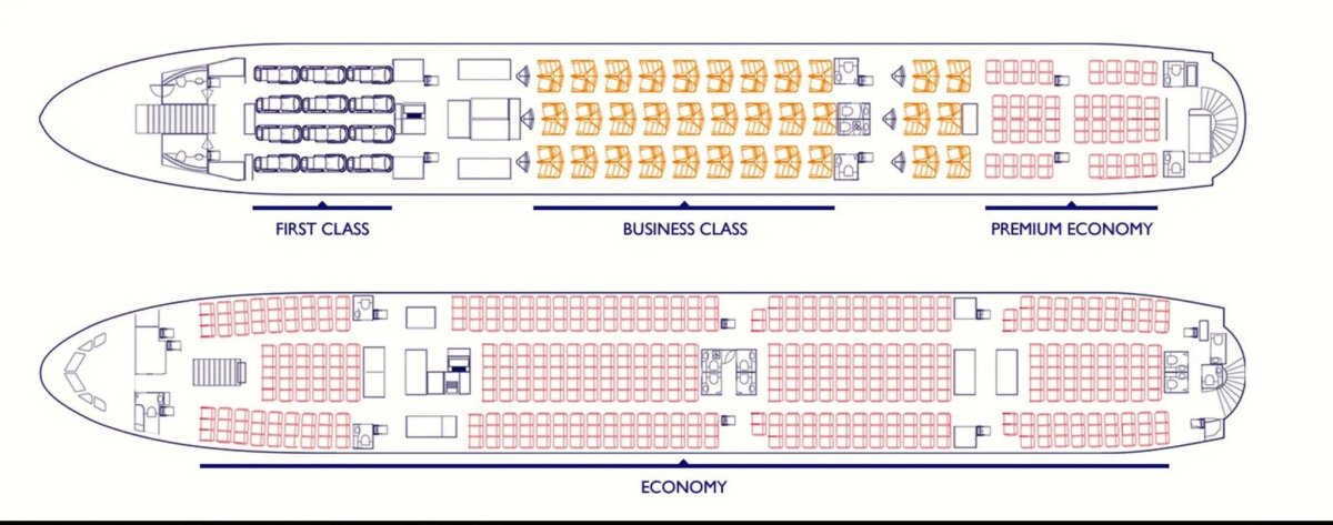 Airbus a380-800 схема салона Emirates