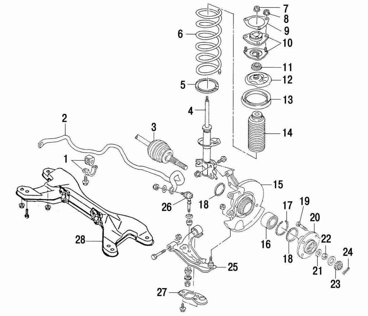 Передняя ходовая Ниссан Альмера н16