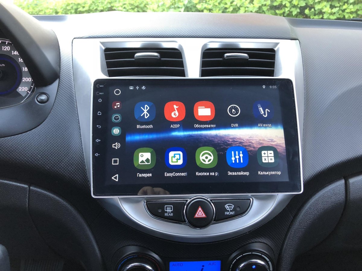 Штатная магнитола Солярис 1 на андроиде