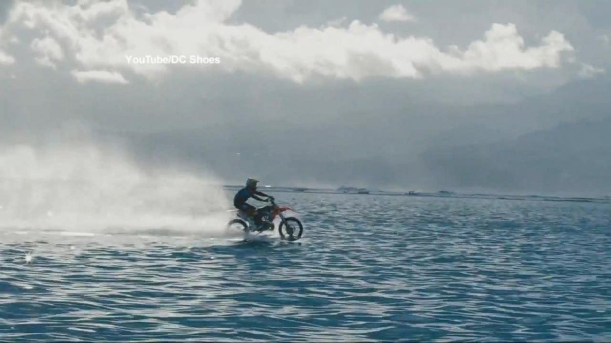 На мотоцикле по воде
