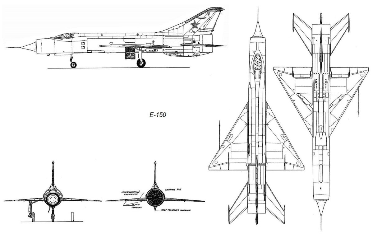 Миг-23 истребитель чертеж
