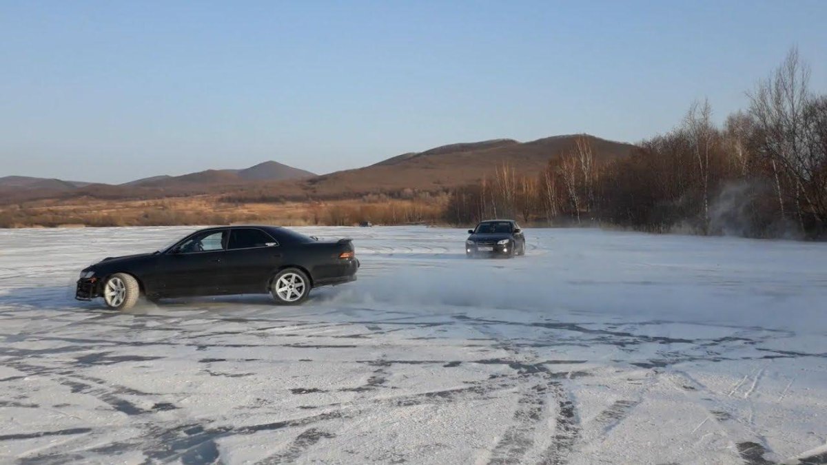 Субару зимний дрифт