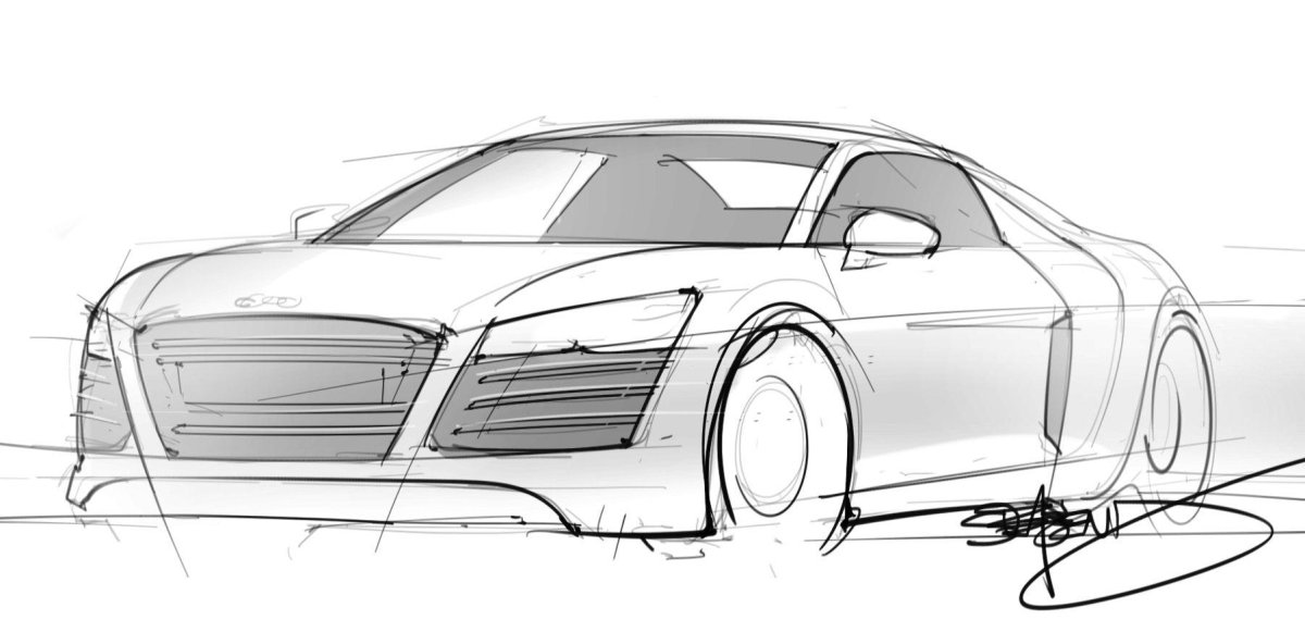 Audi r8 2016 чертеж