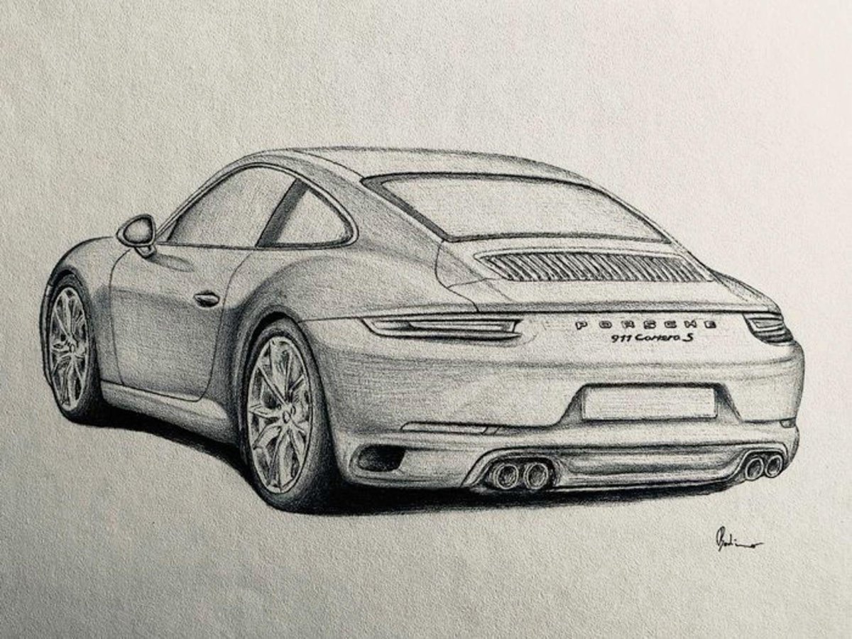 Порше 911 рисунок