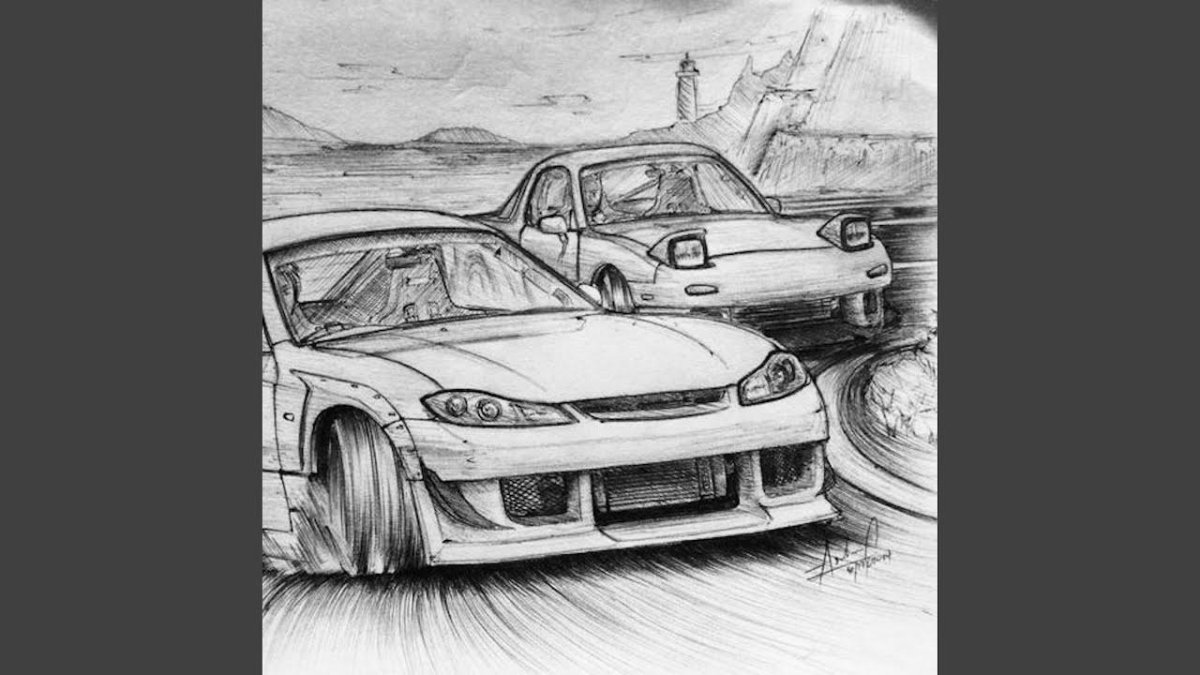Nissan Silvia s15 карандашом