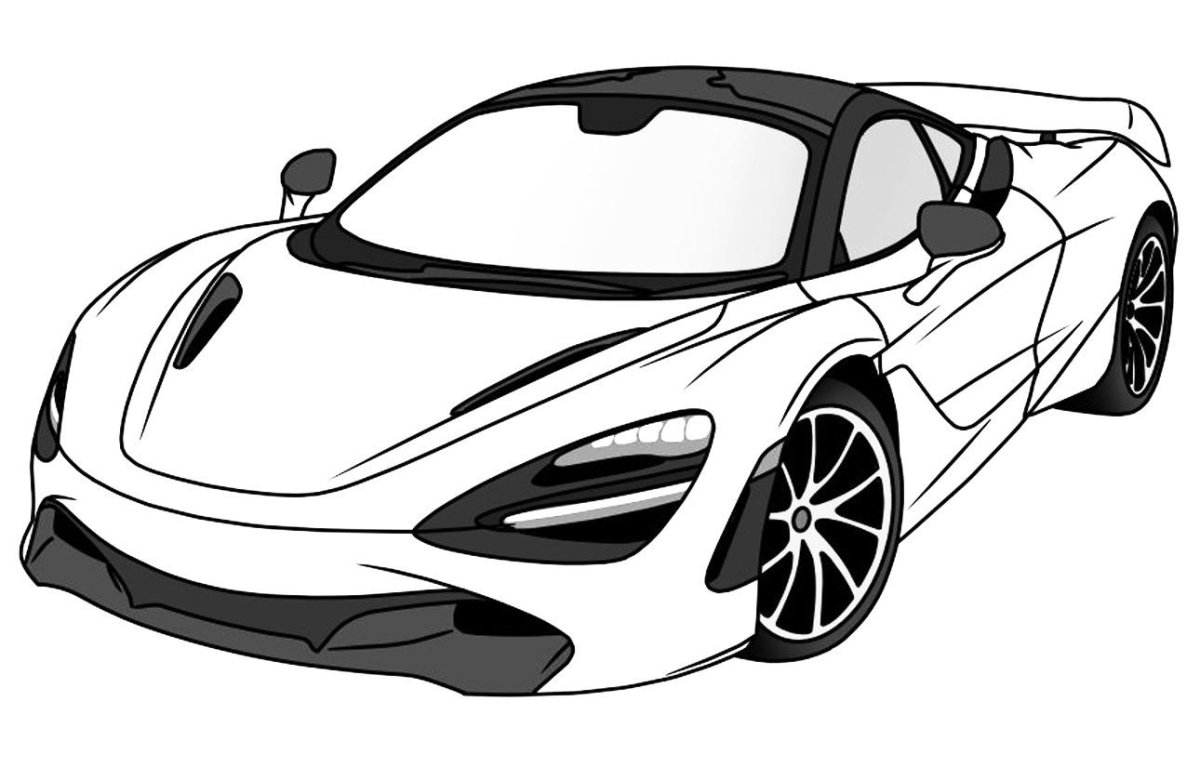 Раскраска Макларен 720s