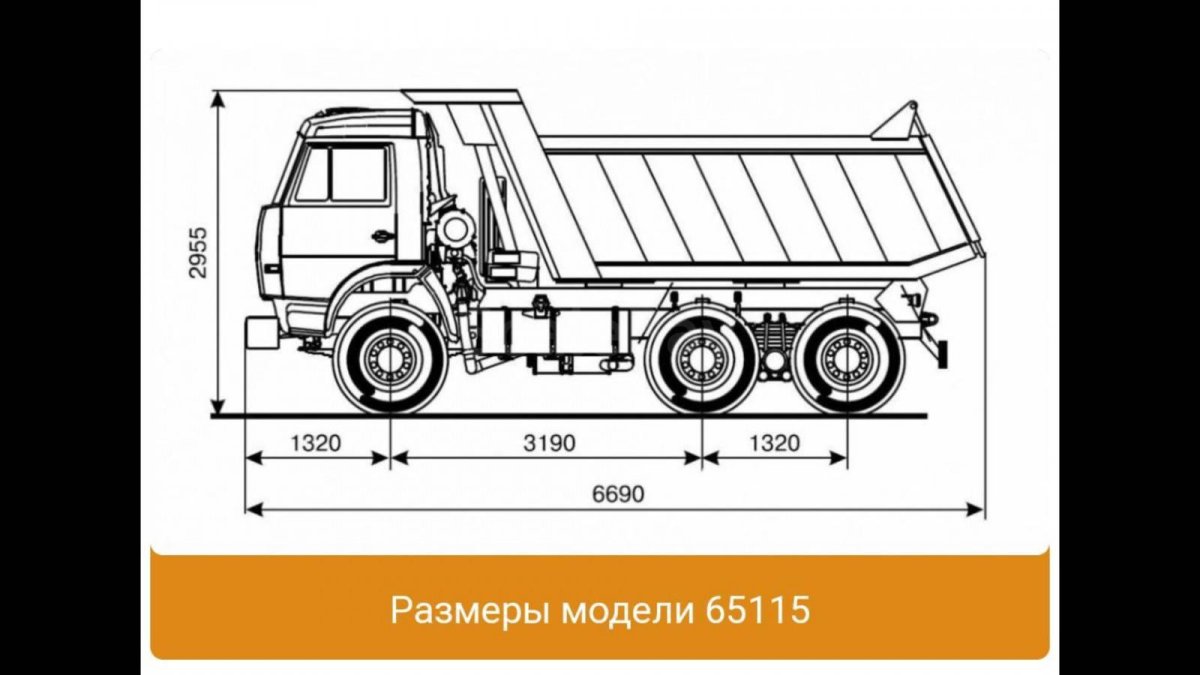 КАМАЗ 65115 высота кузова